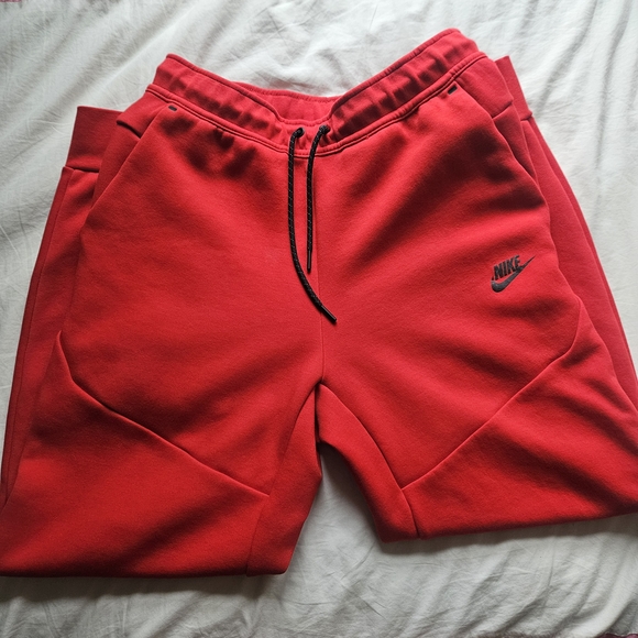 Nike Tech Red Sweatpants - Men's - Picture 1 of 4